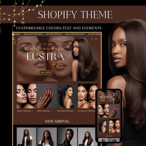 高級ヘアサロンのShopifyウェブサイトテンプレート：アフリカ系アメリカ人のストック写真