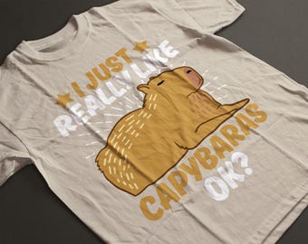 Cute Capybara Graphic Tee, Animal Lover Shirt