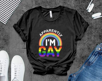Apparently I am Gay Pride Month T-Shirt, Rainbow Equality LGBTQ Gift