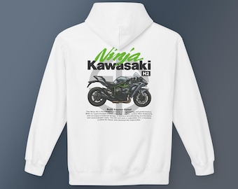 Kawasaki Ninja H2 Motorcycle Hoodie | Sportbike Graphic Sweatshirt