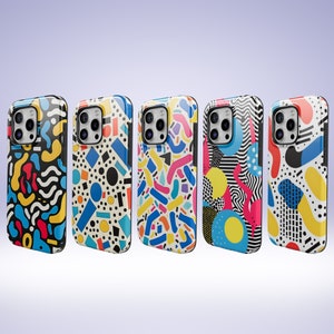 Absract Handyhülle Punkte TOUGH Cover für iPhone 16Plus, 15, 14, 13, 12, Google Pixel 9Pro XL, 8A, 7A, 6A, Samsung S25, S24 FE, S23