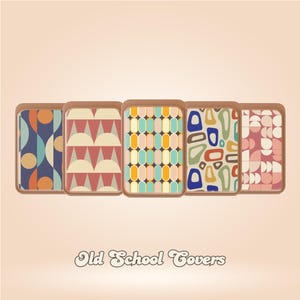 Porte-cartes géométrique magnétique rétro Wallet pour iPhone 16, 15, 14, iPhone 13 Pro, 12 Mag Safe