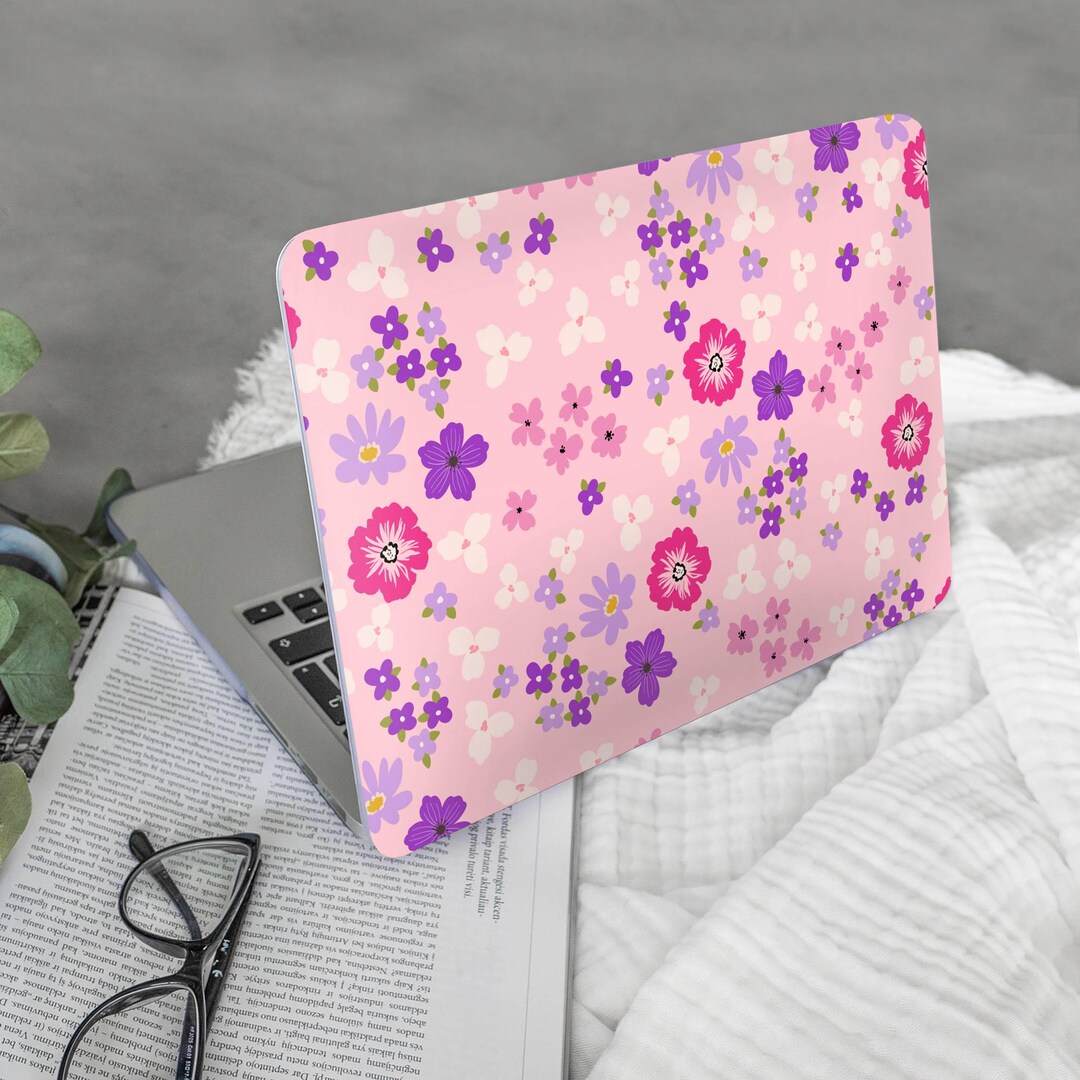 Floral MacBook Case Pink Laptop Skin, Cover for Macbook, Matt Finish - Etsy
