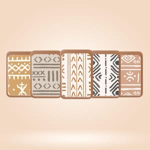 Tarjetero magnético estilo bohemio con diseño de billetera Magsafe africana, compatible con iPhone 16, iPhone 14, iPhone 13 Pro y 12. Funda MagSafe.
