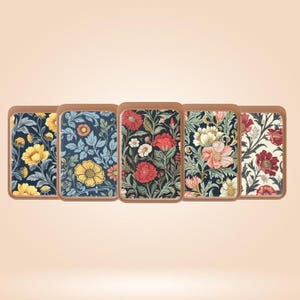 Tarjetero magnético con diseño floral y diseño de William Morris Style Magsafe compatible con iPhone 16, iPhone 14, iPhone 13 Pro, 12 Mag Safe
