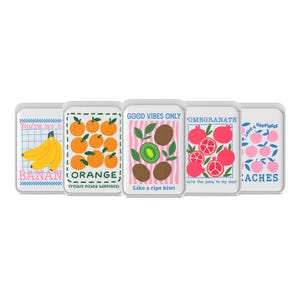 Carteira magnética colorida Fruit Magsafe para cartões compatível com iPhone 16, 15, 14, iPhone 13 Pro e 12 Mag Safe
