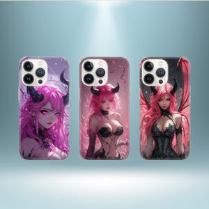 Anime Demon Girl Phone Case iPhone, Google Pixel, Samsung Galaxy Models