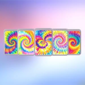 Tarjetero magnético Magsafe con efecto tie-dye y arcoíris compatible con iPhone 16, iPhone 14, iPhone 13 Pro y 12 Mag Safe