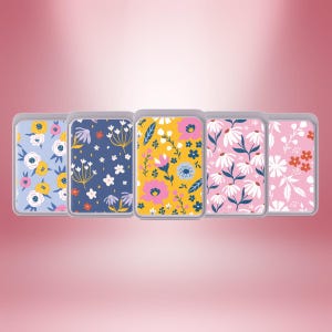 Floral Magsafe-portemonnee magnetische botanische kaarthouder past op iPhone 16, iPhone 14, iPhone 13 Pro, 12 Mag Safe