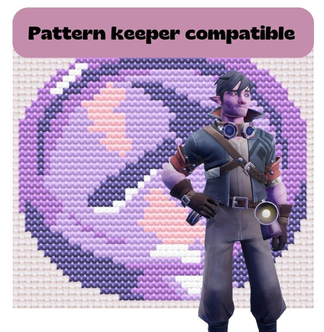 Palia Cross Stitch Pattern Mining Medal - Etsy