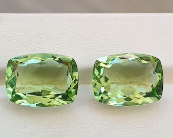Green Prasiolite Amethyst Stone Lot 10 Pieces 12x16mm Loose Calibrated Stones