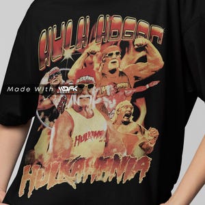 Hulk Hogan Shirt, Wrestling Fan Apparel, Wrestling Tee, Iconic Wrestler Top, Graphic Shirt, Ufc, 90s, Wwe, 90s Graphic Tee, 90s Shirt MDFK59