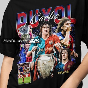 Carles Puyol Vintage 90s Graphic Carles Puyol Shirt, Barcelona Tee, Soccer T-Shirt, Bootleg Sport Tee, Cotton Tee MDFK87