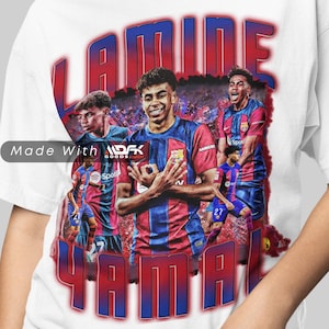 Lamine Yamal Shirt, Soccer Fan Apparel, Fc Barcelona, Soccer Coach Gift, Record player stand, Soccer Poster, Soccer Barcelona Jersey MDFK68
