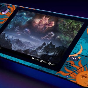 Steam Deck Skin – Lunar Night Design with a Moonlit Scene. Protect and Personalize Your Console with a Stunning Touch of Cosmic Elegance!