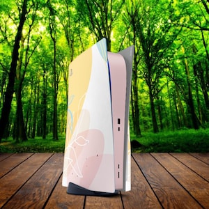 PS5 Skin mit atemberaubendem Blumen- und Blätterdesign. Perfekt als PS5 Cover oder PS5 Controller Skin für einen frischen Look. Einfach anzubringen, langlebig.
