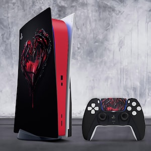 Diseño de corazón para PS5 fácil de aplicar y duradero. Dale a tu consola o mando PS5 un aspecto encantador con un elegante diseño de corazón para darle un toque único