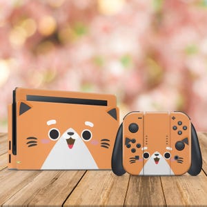 Nintendo Switch Skin Cute Ginger Kitty Cat Custom Switch OLED Vinyl Skin Gift for Gamers and Geeks Custom Switch Joycons and Dock