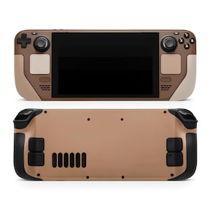 Steam Deck Skin in Neutral Creme Brown Pastels - Gaming Console Full Cover Sticker