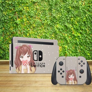Skin Anime Girl Heart pour Nintendo Switch – Adorable autocollant en vinyle à couverture complète pour une protection élégante et durable