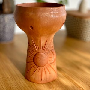 7) Incense burner sun and moon for burning copal, palo santo.
