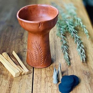 2) Ancestral fireplace. Resin incense burner for copal palo santo