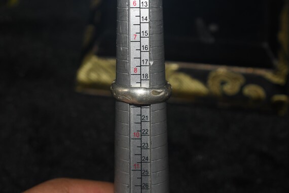 Rare Antique Old Near Eastern Solid Silver Ring w… - image 4