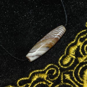 Ancient Bactrian Margiana Banded Agate Bead with Stripes Circa 2500 to 2250 BCE
