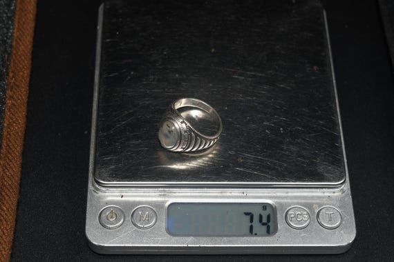 Antique Old Rare Islamic Solid Silver Signet Ring… - image 5