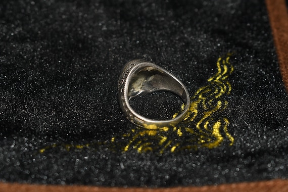 Antique Old Rare Islamic Solid Silver Signet Ring… - image 3