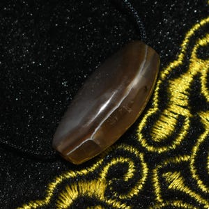 Authentic Ancient Central Asian Banded Agate Stone Bead in Perfect Condition