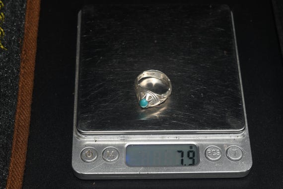 Rare Antique Old Near Eastern Solid Silver Ring w… - image 5