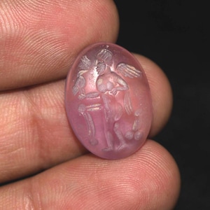 Genuine Ancient Greco Roman Amethyst Stone Intaglio Seal Circa 1st BCE – 3rd CE