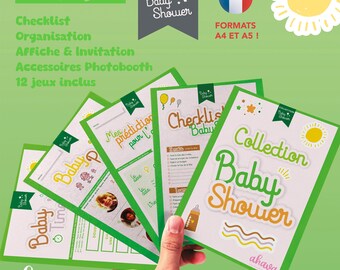 Complete Green Theme Baby Shower Collection - 56 Pages of Organization & Games for an Unforgettable Party