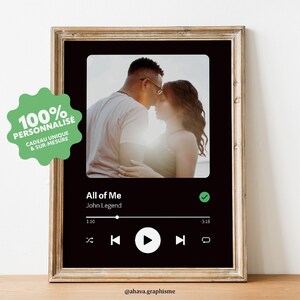 Poster Spotify personalizzato | Poster fotografico musicale | Regalo per coppie, amici e familiari | Decorazione murale | San Valentino, matrimonio, anniversario