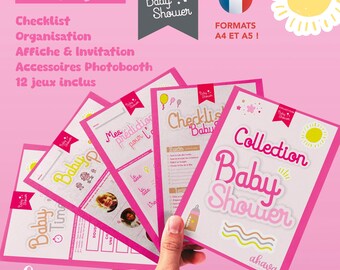 Complete Pink Theme Baby Shower Collection - 56 Pages of Organization & Games for an Unforgettable Party