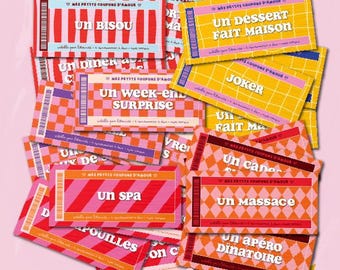 Printable Love Coupons - 20 Romantic Coupons - Couple Gift - Valentine's Day - Instant Download - Gift Idea - Lovers