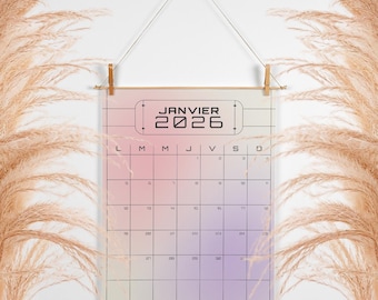 Printable 2026 Pastel Calendar | 12 Months + Full Year | A4 & A5 PDF | Wall and Desk Calendar | Instant Download