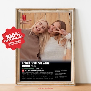 Affiche Netflix Personnalisée | Poster Couple, Famille, Amitié | Affiche Film Sur-Mesure | Idée Cadeau Originale | Déco Murale Digitale