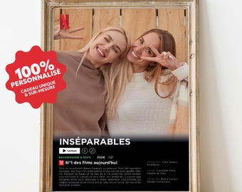 Personalized Netflix Poster | Couple, Family, Friendship Poster | Custom Movie Poster | Original Gift Idea | Digital Wall Decor