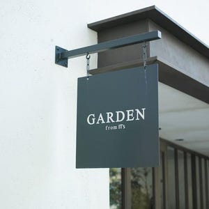 Custom Business Logo Blade Sign | Double Sided Metal Storefront Sign | Hanging Outdoor Steel Wall Mounted Sign For Retail, Salon, Bar