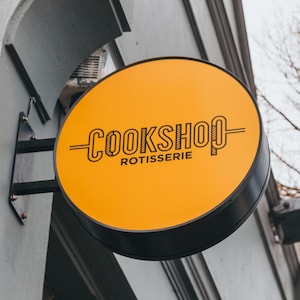 Custom Round Light Box Store Front Sign, Backlit Light Box Sign, LED Blade Sign, Double Sided Round Sign, Waterproof Light Box Sign Outdoor
