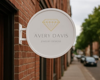 Custom Vendor Blade Sign For Pop-Up Shops | Double Sided Hanging Metal Logo Sign | Outdoor Market Display Sign For Tent or Booth Branding