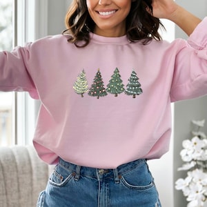 Christmas Sweatshirt, Christmas Sweater, Christmas Crewneck, Christmas Tree Sweatshirt, Holiday Sweaters for Women, Winter Sweatshirt
