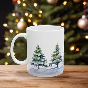 Taza de árbol de Navidad, taza de café de invierno, taza de regalo de Navidad.