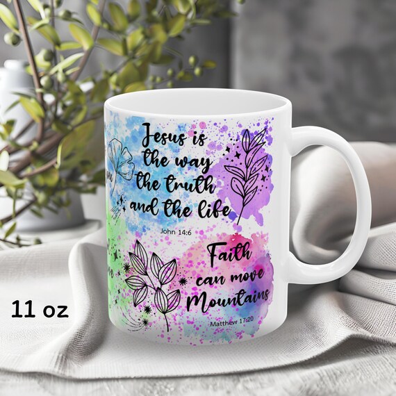 Bible Verse Coffee Mug: Christian Inspirational Gift, Faith-Based Coffee  Cup.