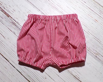 Basic Red 1/8 Gingham Bloomers
