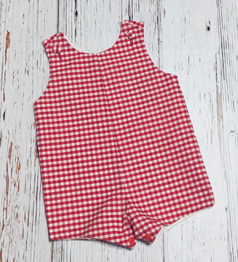 Boys Blank Jon Jon Gingham Outfit Etsy