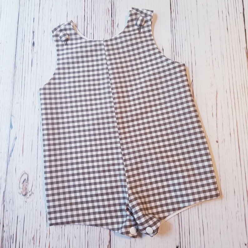 Boys Blank Jon Jon Gingham Outfit Etsy