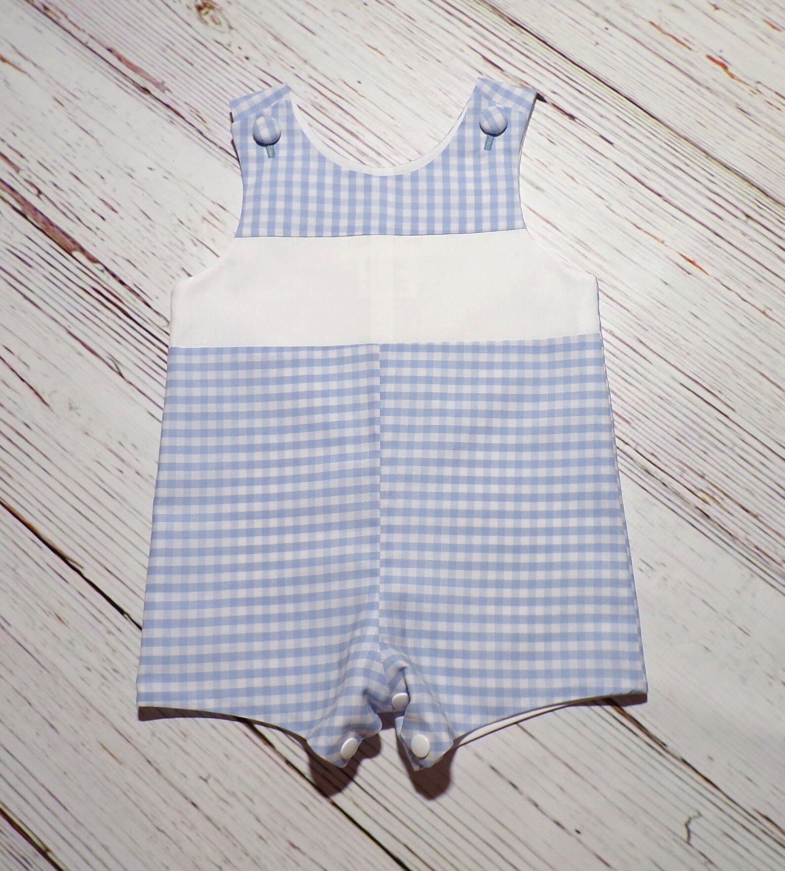 Boys Blank Jon Jon, Gingham Outfit, White Band Jon Jon Etsy